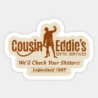 Cousin Eddie's Septic Services retro style Sticker